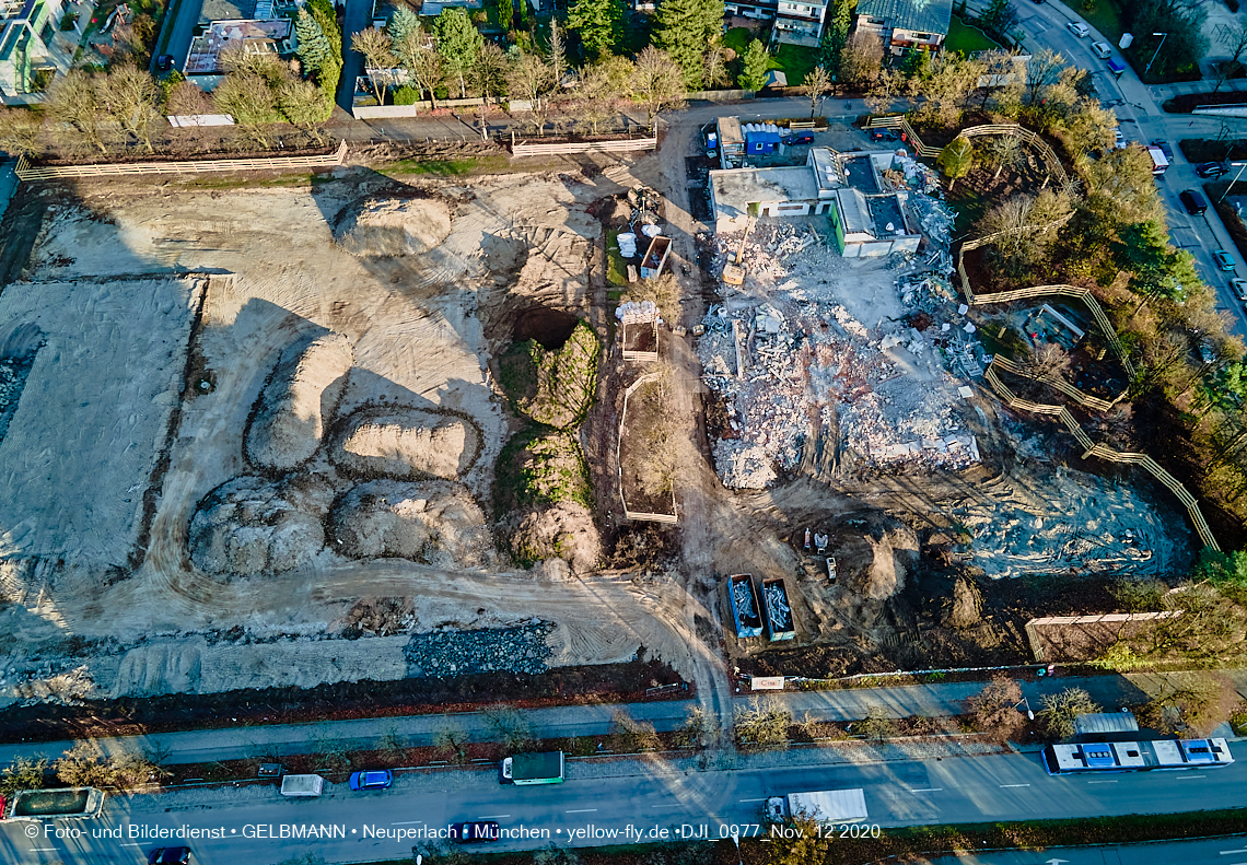 12.11.2020 - Baustelle der neuen Grundschule am Karl-Marx-Ring in Neuperlach